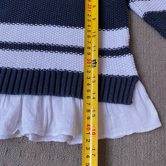 Witchery Kids Girls Cotton Long Sleeve Stripes Ruffle Knit Sweater Jumper Sz 4Y - Picture 8 of 8